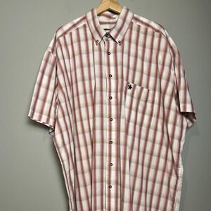 Knights Sportswear Shirt Mens Tall 3XLT Plaid Short Sleeve Button‎ Down Big